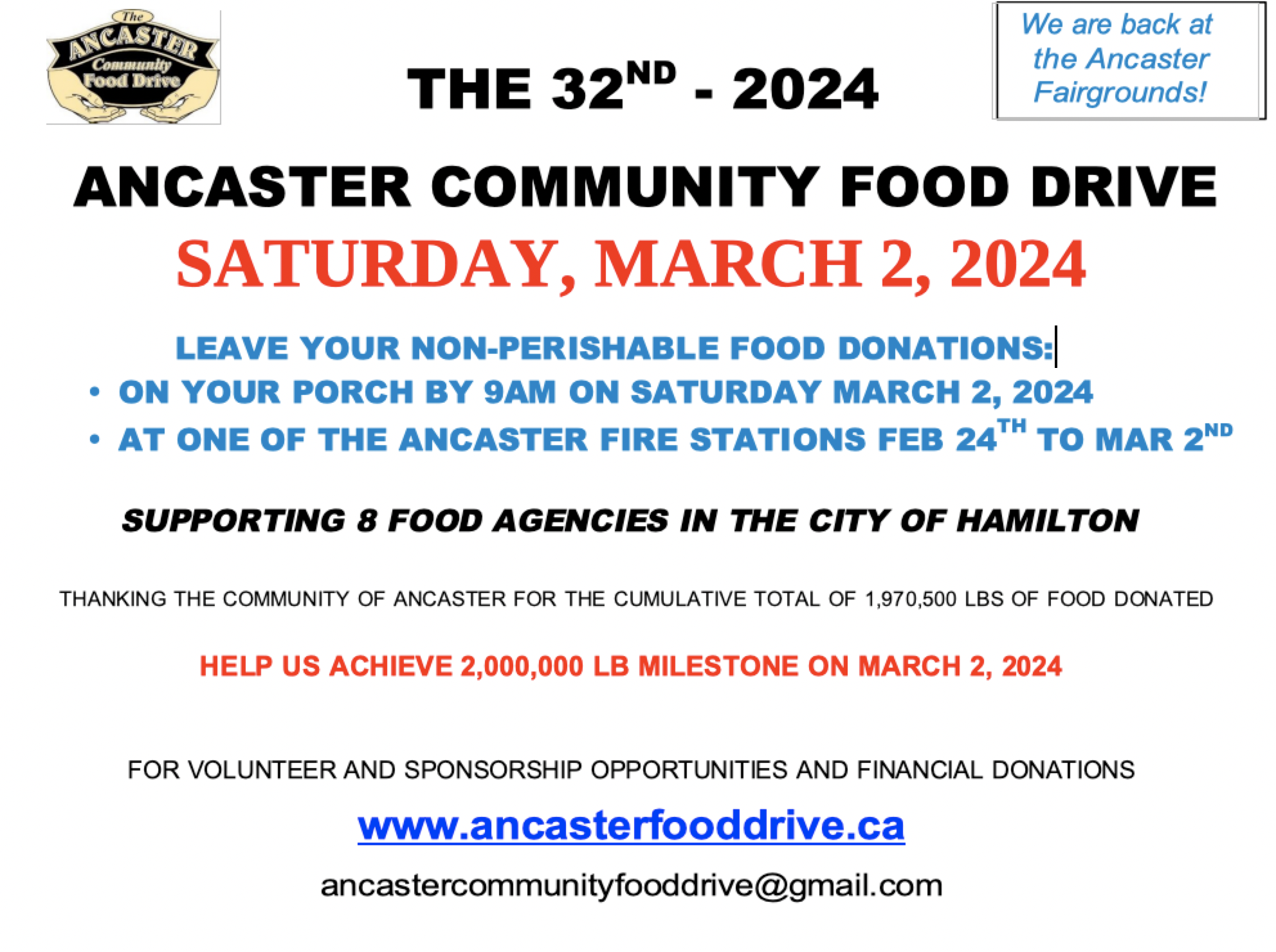 2024 Ancaster Food Drive